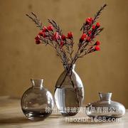 网红三件套轻奢迷你小花瓶套装工艺品摆件玫瑰水培桌面装饰花瓶