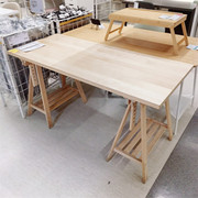 宜家书桌电脑桌莫惠特米特巴赫实木办公桌工作台IKEA家用北欧风简