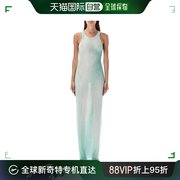 香港直邮self-portrait女士，装饰无袖长裙pf23188xg绿色