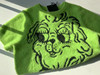 英国lazyoaf卡通可爱小狗短袖，毛茸茸软糯圆领，苹果绿色针织衫毛衣