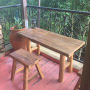 2023榆木茶桌实木茶桌椅组合实木炕桌老榆木茶桌中式老榆木门板风