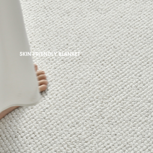 新西兰进口羊毛地毯客厅，现代简约沙发毯卧室米白纯色轻奢高级