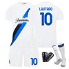 2324国际米兰客场球衣10号劳塔罗巴雷拉成人儿童足球队服套装定制