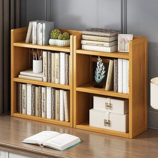 直供竹子书架迷你桌面三层木质适合放在桌子上的小书柜小型多层置