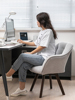 北欧电脑椅时尚简约书桌书房单人沙发，椅实木脚，办公椅子舒适靠背凳