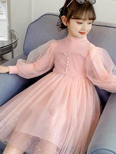 巴­拉巴­拉女童，连衣裙春装2023网纱裙，纯色女孩超仙冬季公