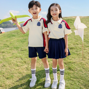 幼儿园园服夏装小学生校服夏季套装儿童运动班服学院风毕业照服装