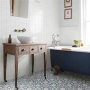 奇遇园复古蓝色小花砖，卫生间厨房墙砖厕所防滑地砖阳台庭院瓷砖