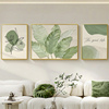 家大业大客厅奶油风，装饰画三联画沙发背景墙，挂画绿植2023壁画