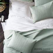 春秋欧式素色磨毛绗缝床盖三件套夹棉薄被床品床罩空调被多件套
