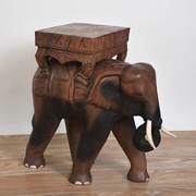 泰国东南亚实木大象凳子客厅门口换鞋凳泰国落地摆件泰式工艺品