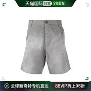 香港直邮Dsquared2 二次方 男士泼漆效果卡其短裤