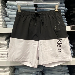 CK/Calvin Klein 男士夏季字母LOGO印花宽松短裤沙滩裤泳裤潮