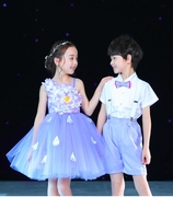 六一儿童演出服蓬蓬纱裙套装幼儿园舞蹈表演服女孩公主学生裙礼服