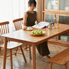 北欧全实木餐桌小户型餐桌餐椅组合饭桌原木色日式家用长方形桌子