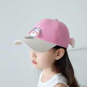 儿童帽子棒球帽春秋季女童卡通翅膀鸭舌帽男女小孩防晒遮阳帽