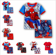 夏季纯棉蜘蛛侠造型，家居服童装套装，空调服卡通图案睡衣