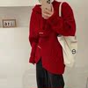 时尚毛衣加厚带帽针织衫，连帽中长款秋冬季超厚显瘦上衣女开衫