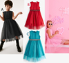 英国next女童亲子黑粉红色，连衣裙礼服网纱裙宴会短袖680-992