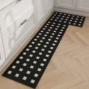 新中式厨房专用地垫长条，吸水防滑防油可擦免洗脚垫子，耐脏门垫地毯