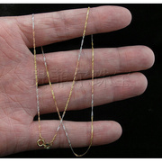 贵菲尔珠宝  三色金 18K金项链40厘米  1.7克
