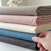 纯色磨毛床单单件非全棉纯棉单人四季款加厚被单三件套2024