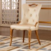 餐椅欧式餐椅金色后现代餐椅简约时尚餐厅椅斑马纹科技木椅子