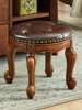 美式圆凳实木矮凳真皮换鞋凳布艺沙发凳，家用门口小皮凳茶几凳椅子