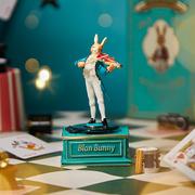布兰兔小提琴音乐盒八音盒珐琅彩摆件创意摆件小众高级生日礼物