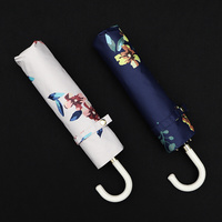 日本超轻便携小清新黑胶，防晒遮阳伞防紫外线，太阳伞女折叠晴雨两用