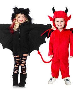 万圣节儿童服装男童小恶魔演出服蝙蝠吸血鬼cos服舞会表演服饰