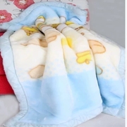 儿童婴儿小毛毯新生儿双层加厚宝宝拉舍尔，绒幼儿园午睡膝盖毯秋冬