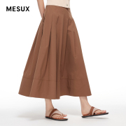 MESUX米岫24夏季女装复古风长款A字裙伞裙半身裙MMMUS420