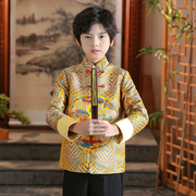 唐装男童秋冬儿童中式礼服套装小男孩中国风童装宝宝古风演出服装