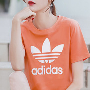 阿迪达斯三叶草短袖女2024夏季大码运动服宽松半袖，t恤fm3295
