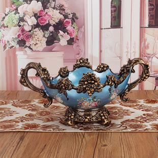 创意欧式茶几时尚，干水果盘树脂客厅家居，装饰品结婚现代茶几