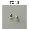 TONE 银灰色珍珠锆石耳夹蚊香盘高级感简约气质百搭优雅无耳洞女