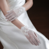 wg060超仙婚纱手套优雅白色，蕾丝短款婚纱，礼服晚宴新娘手套