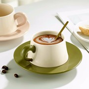 商用咖啡杯碟套装送礼高颜值咖啡杯子设计小众创意拿铁杯杯碟组合