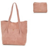 bettylondon女包肩背包磨砂皮面，托特包粉色(包粉色，)购物袋2024单肩包