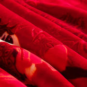 婚庆拉舍尔毛毯大红结婚婚房用毛毯加厚毛毯云毯婚庆百