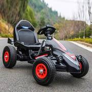 新儿童(新儿童)电动车双驱四轮卡丁车遥控玩具电动汽车，可坐男女宝宝充气轮