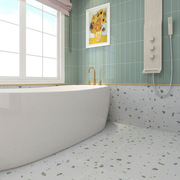 清新草绿水磨石瓷砖600X600北欧卫生间厨房墙地砖浴室阳台仿古砖