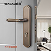 睿高全铜门锁室内家用卧室静音，欧式大门木门锁具，通用型美式房门锁