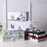 创意地中海纸巾盒家用客厅餐厅可爱个性木质抽纸盒轻奢高档装饰品
