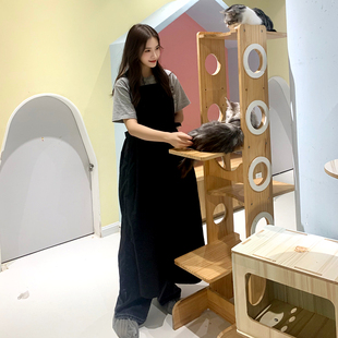 韩版宠物美容师工作服，防泼水不沾毛美甲店咖啡店，围裙工作服潮
