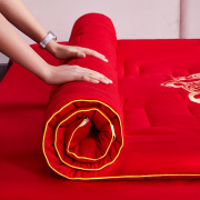 大红色婚庆床褥床垫结婚褥子垫被家用1.8/2.0m床炕被新房喜庆陪嫁