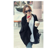韩国披肩蝙蝠袖毛衣女，2023秋冬款韩版针织，开衫宽松显瘦中长款外套