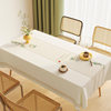 中式风小羊皮桌布防水防油免洗长方形餐桌布台布桌面保护垫茶几布