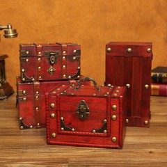 中式仿古手工制作木制首饰盒收纳 拍摄道具收纳箱仿古工艺品